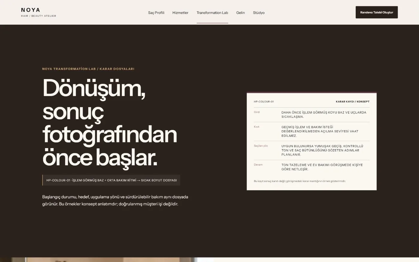 NOYA karar dosyasının masaüstü ve mobil arayüzleri