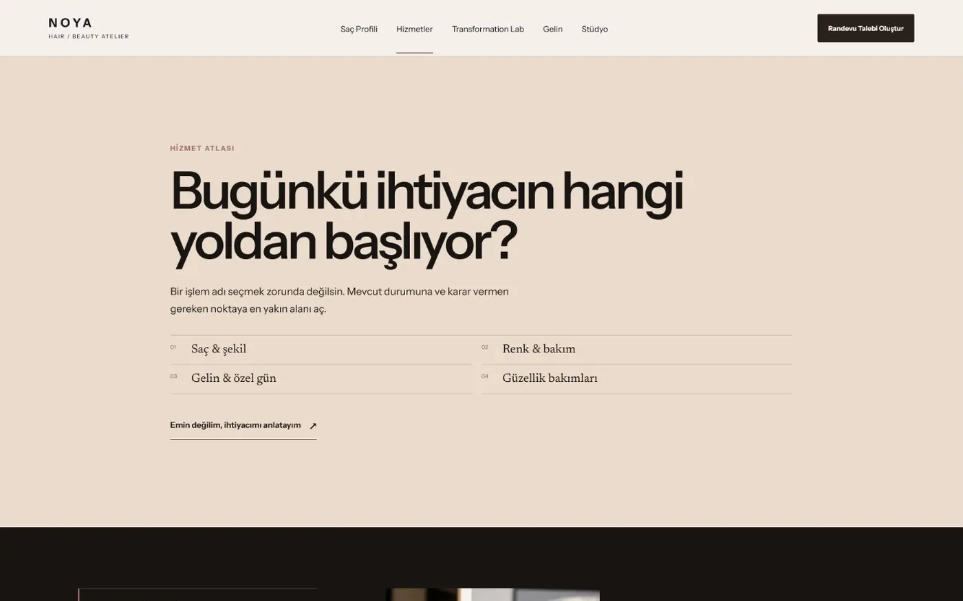 NOYA hizmet karar sisteminin masaüstü ve mobil arayüzleri