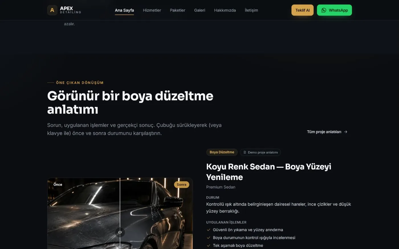 Apex görsel kanıt akışının masaüstü ve mobil arayüzleri